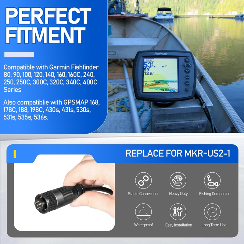 ใช้งานร่วมกับเครื่องหาปลา Garm - Fish Finder Cable บทวิจารณ์และราคา